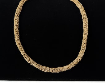 Vintage PIERRE BALMAIN Choker: Gold Tone, Burgundy Cabochon