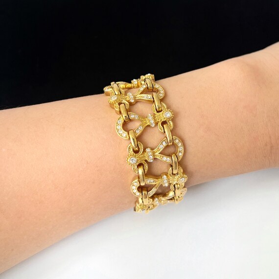 Buy Christian Dior Vintage Rhinestone Crystal Bracelet Online in