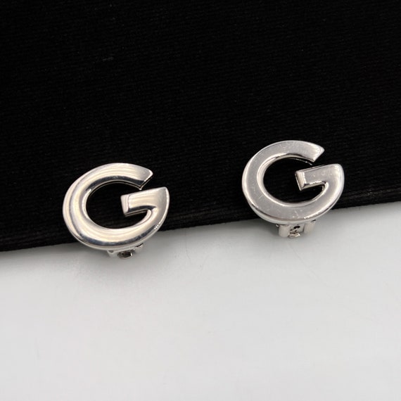 GIVENCHY Vintage Silver Plated G Logo Clip on Ear… - image 1