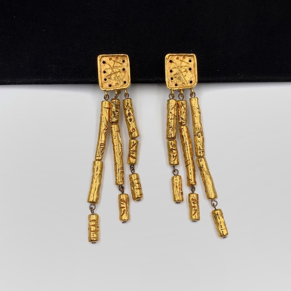 Christian Lacroix Vintage Long Drop Earrings