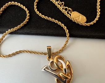 VALENTINO GARAVANI Vintage VG Pendant Necklace - Etsy