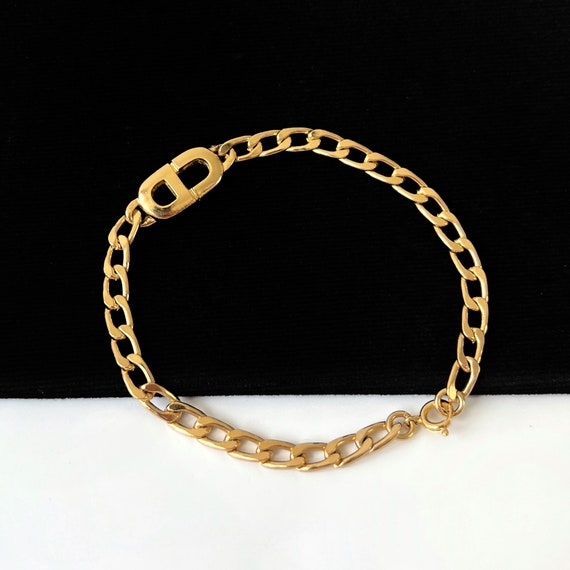 Christian Dior Vintage CD Chain Link Bracelet - Etsy
