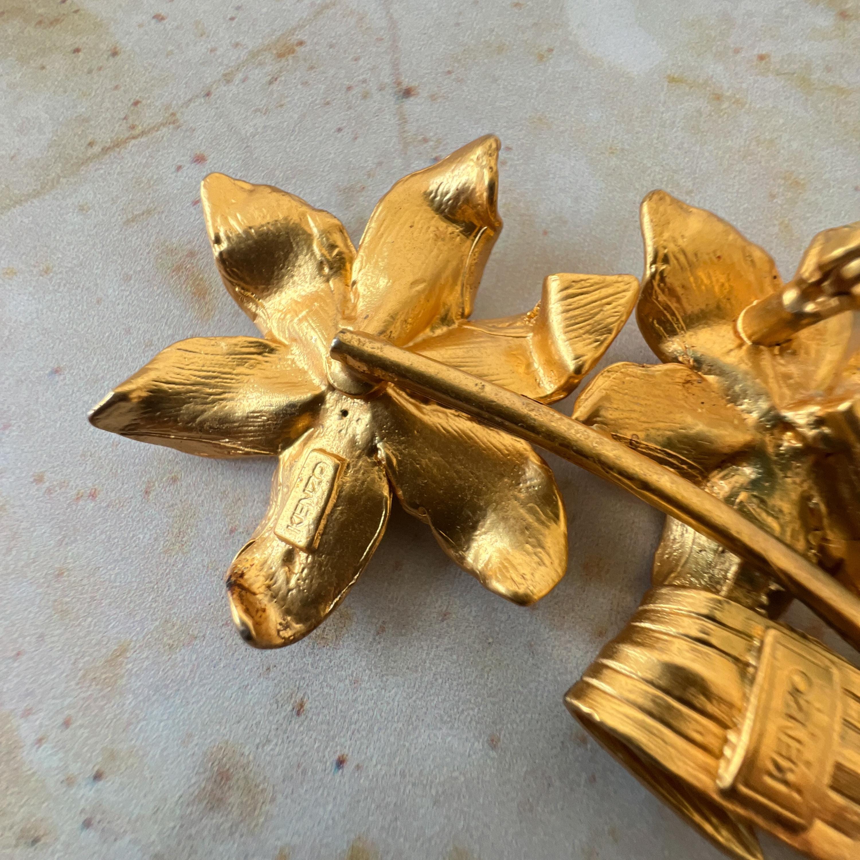 KENZO ヴィンテージ フラワー ブローチ - Etsy 日本