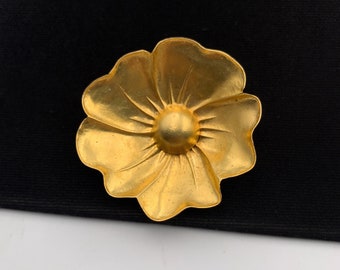 KENZO ヴィンテージ ゴールドメッキ フラワーブローチ - Etsy 日本