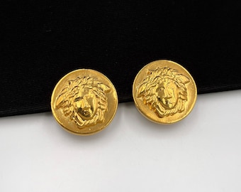 VERSACE Vintage Medusa Coin Clip on Earrings
