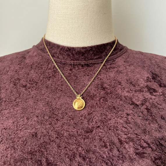 ほぼ新品 Burberrysバーバリーズネックレス Bロゴ/ゴールドメッキ バーバリー ヴィンテージ B ロゴ ゴールド メッキ ペンダント