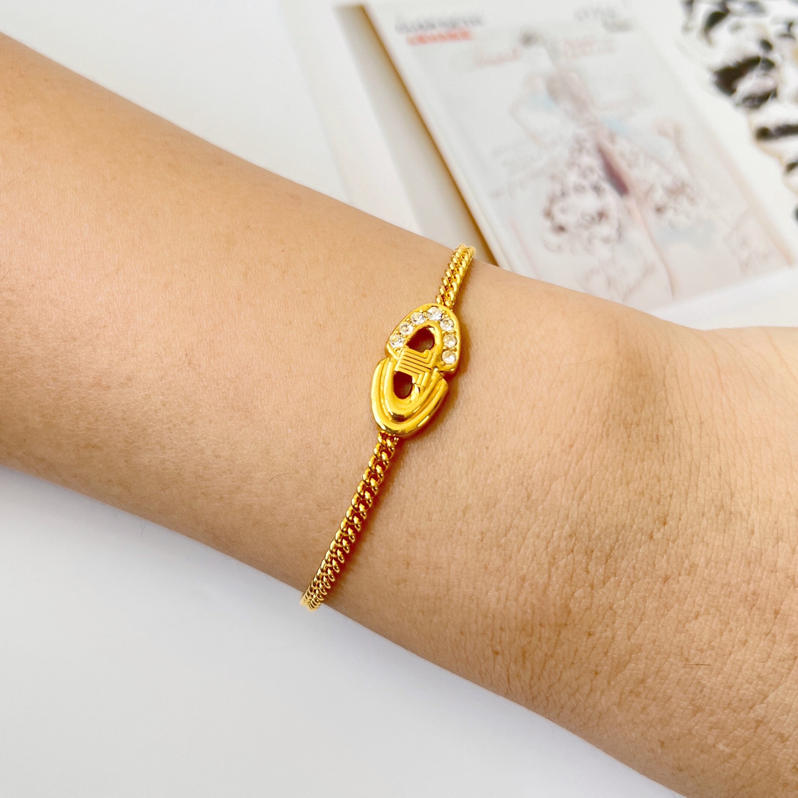 ランバン ヴィンテージ ゴールドメッキ チェーンブレスレット - Etsy 日本