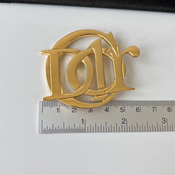 Christian Dior 【 Reaf Brooch 】 <No.320> CHRISTIAN DIOR Gold Plated Logo Vintage 1980's Rope Brooch