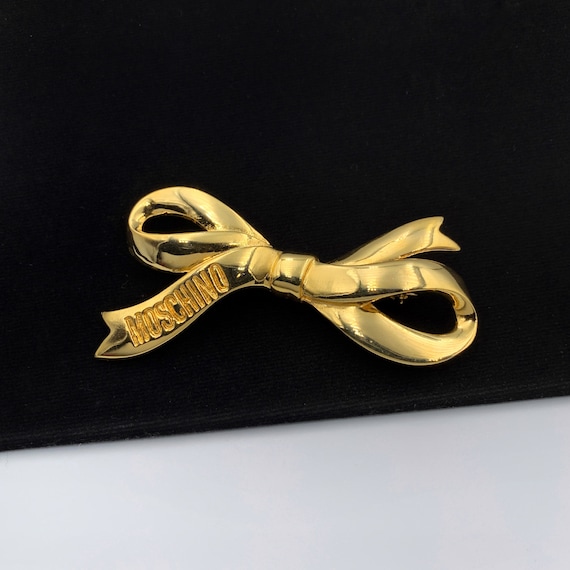 MOSCHINO Vintage Bow Brooch Etsy Australia
