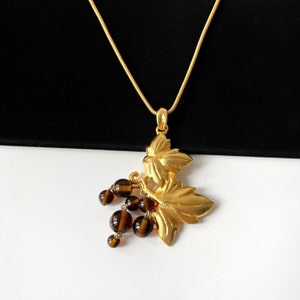 KENZO Vintage Leafs with Glass Beads Necklace