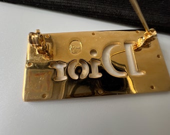 CHRISTIAN DIOR Vintage Dior Logo Brooch - Etsy