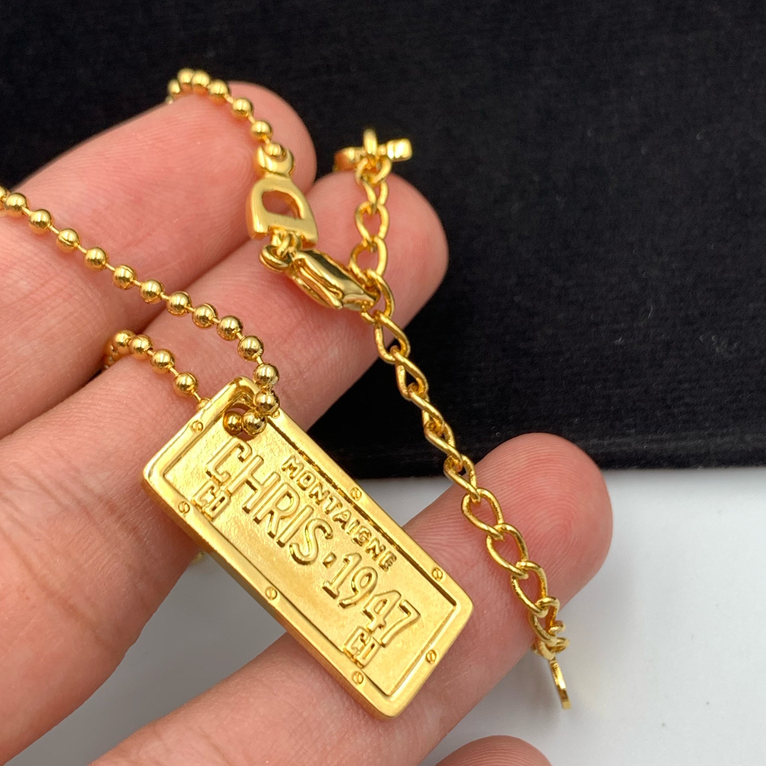 Christian Dior MONTAIGNE CHRIS-1947 Tag Necklace - Etsy