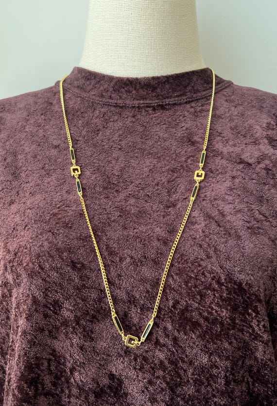 GIVENCHY Vintage G Logo Long Necklace - Etsy