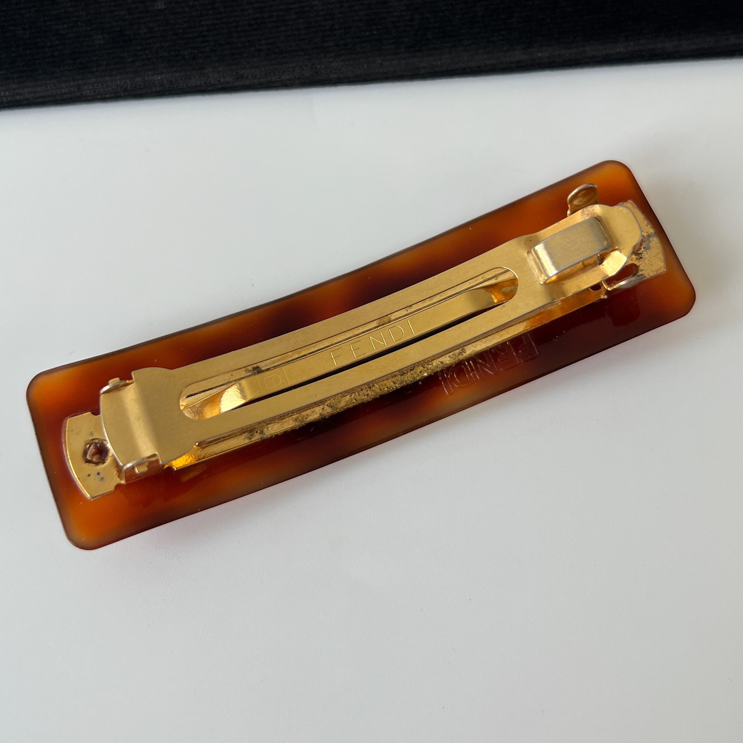 FENDI ヘアピン　ヴィンテージ Fendi Vintage FF Logo Hair Clip - Etsy