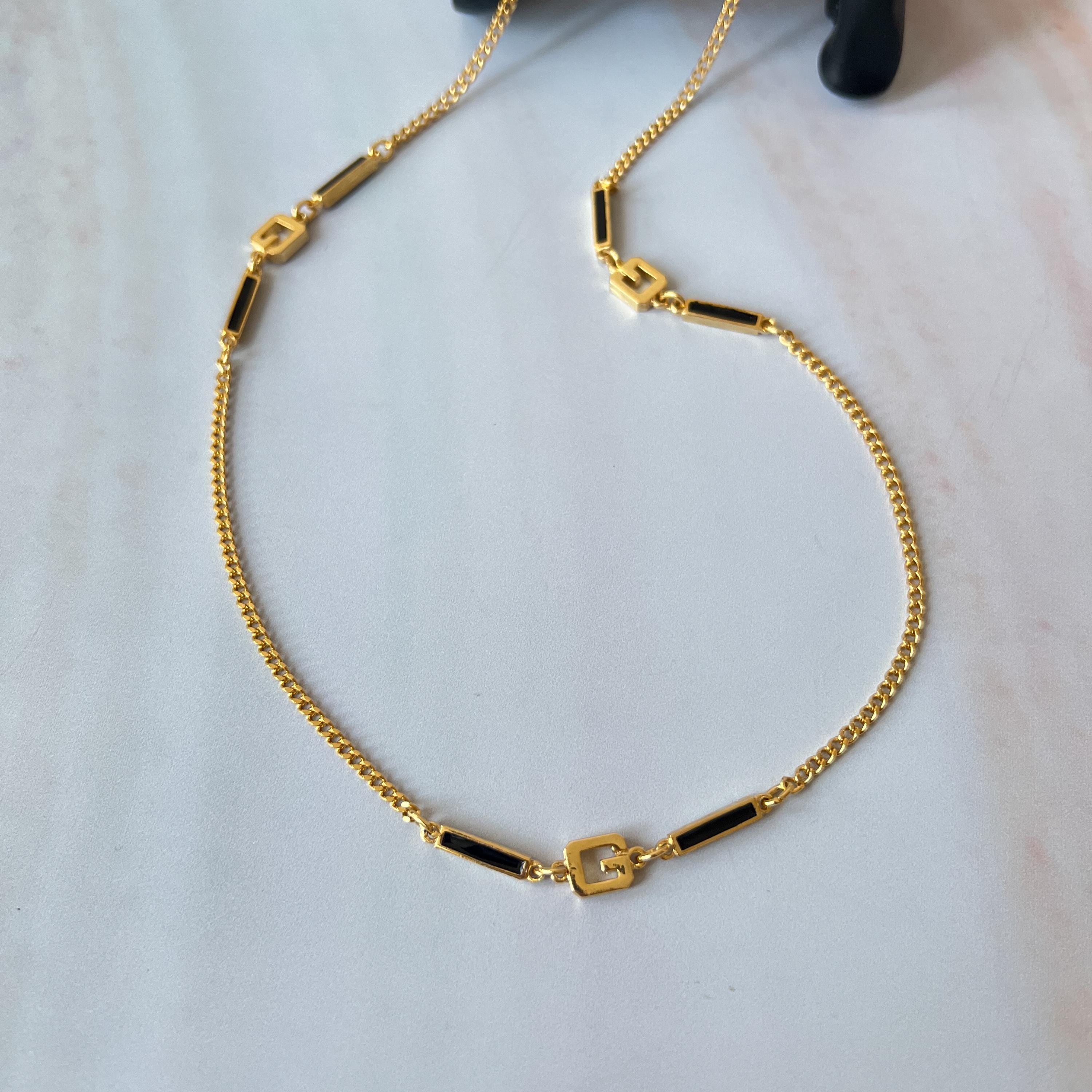 GIVENCHY Vintage G Logo Long Necklace - Etsy