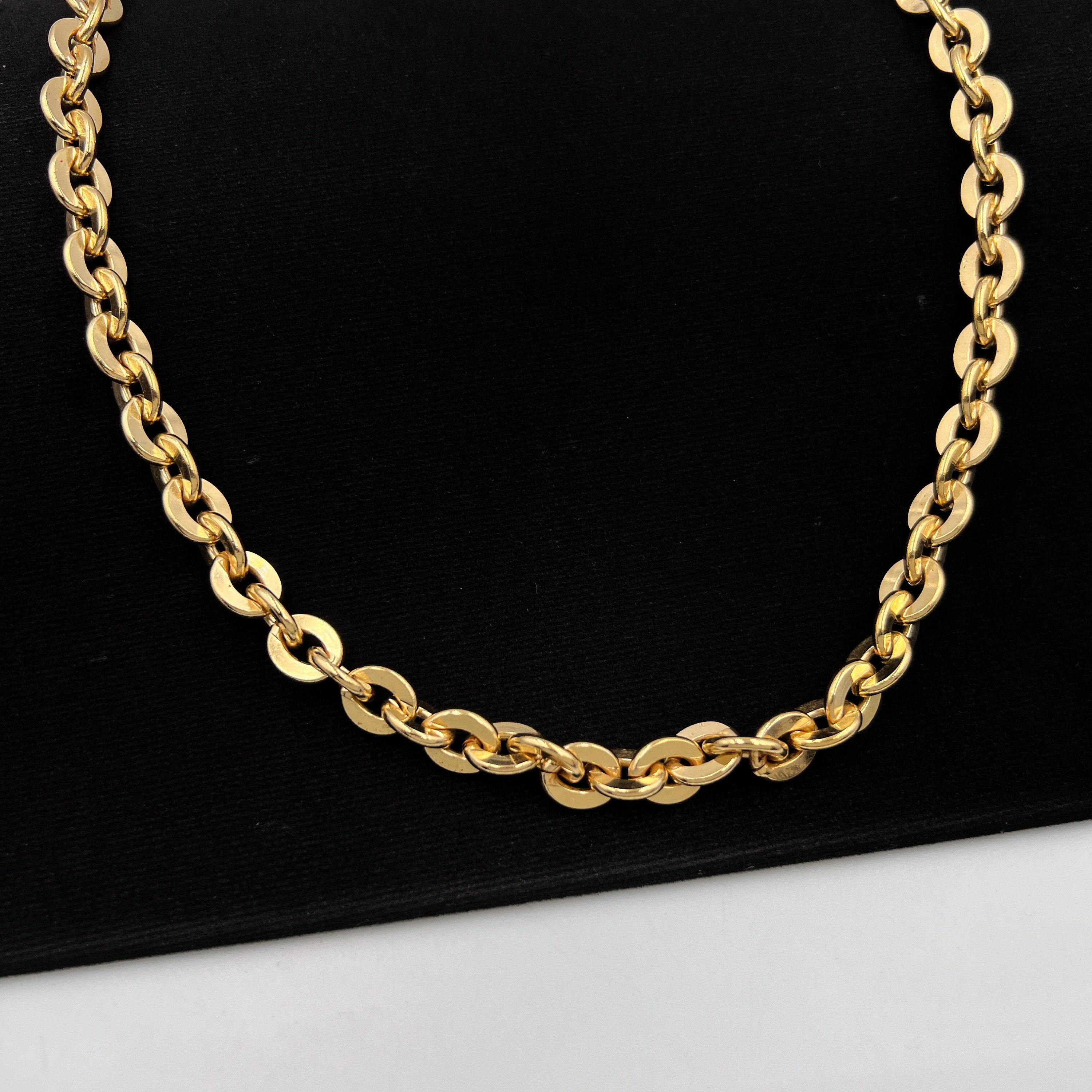 GIVENCHY Vintage Gold Plated Large Chain Necklace - Etsy