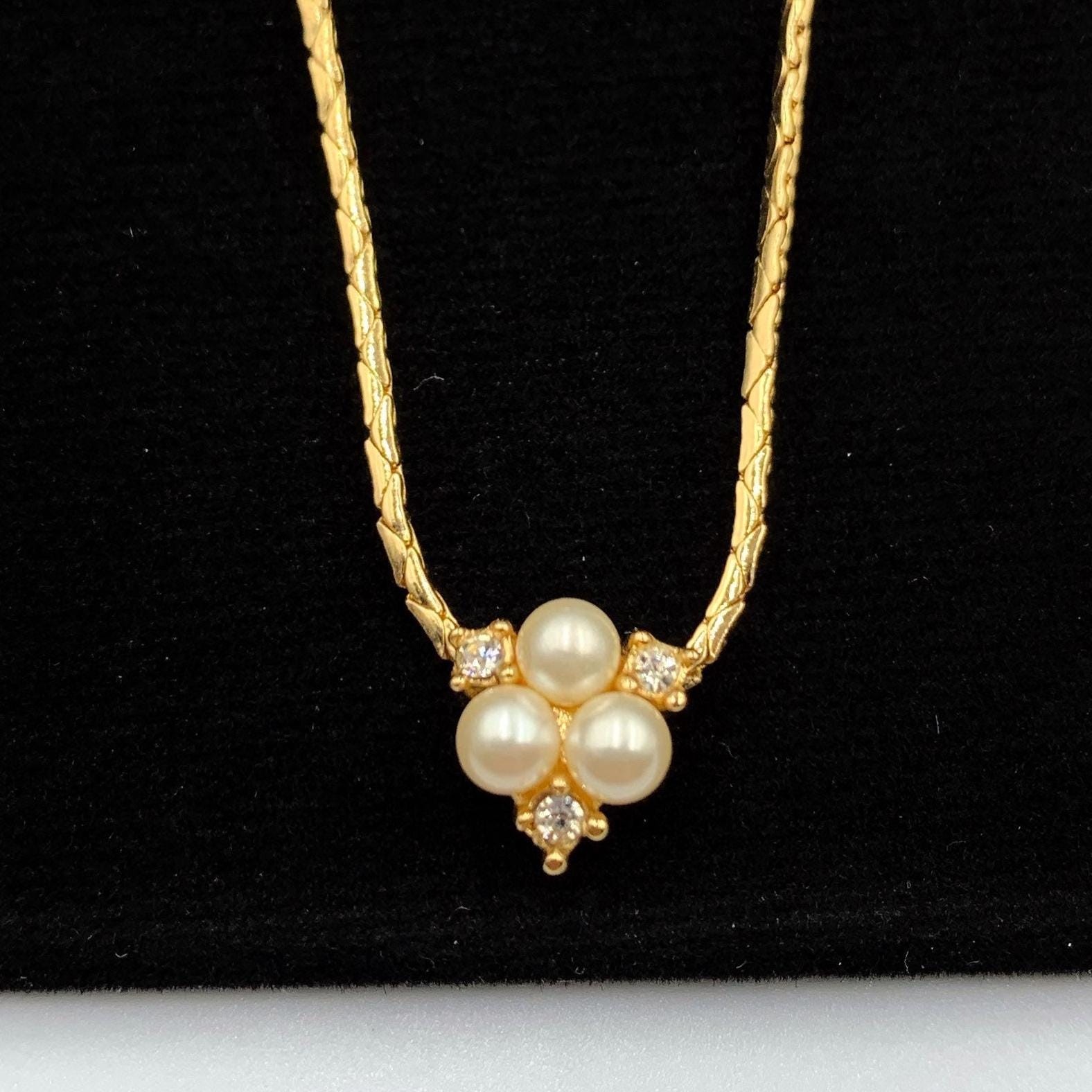 ⭐*︎様 Dior パールクリスタルネックレス クリスチャン ディオール クリスタルとフェイクパールのネックレス