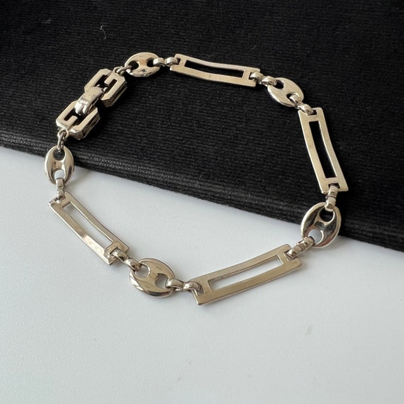 GIVENCHY Vintage Silver Plated Chain Bracelet - image 4