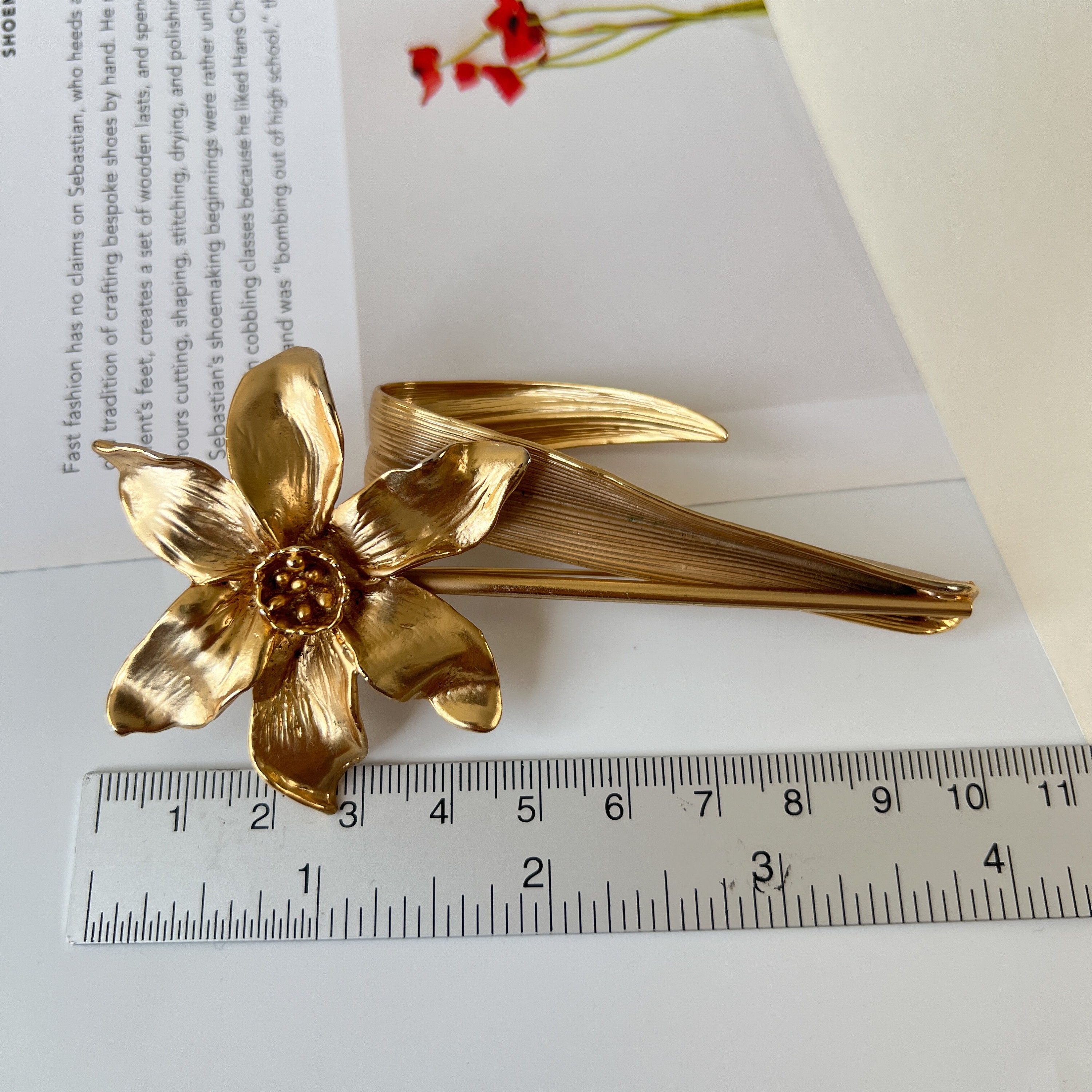 KENZO Vintage Flower Brooch - Etsy