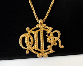 クリスチャン ディオール ヴィンテージ フラワー クリスタル ブローチ