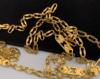 GIVENCHY Vintage Gold Plated Long Chain Necklace - Etsy Canada