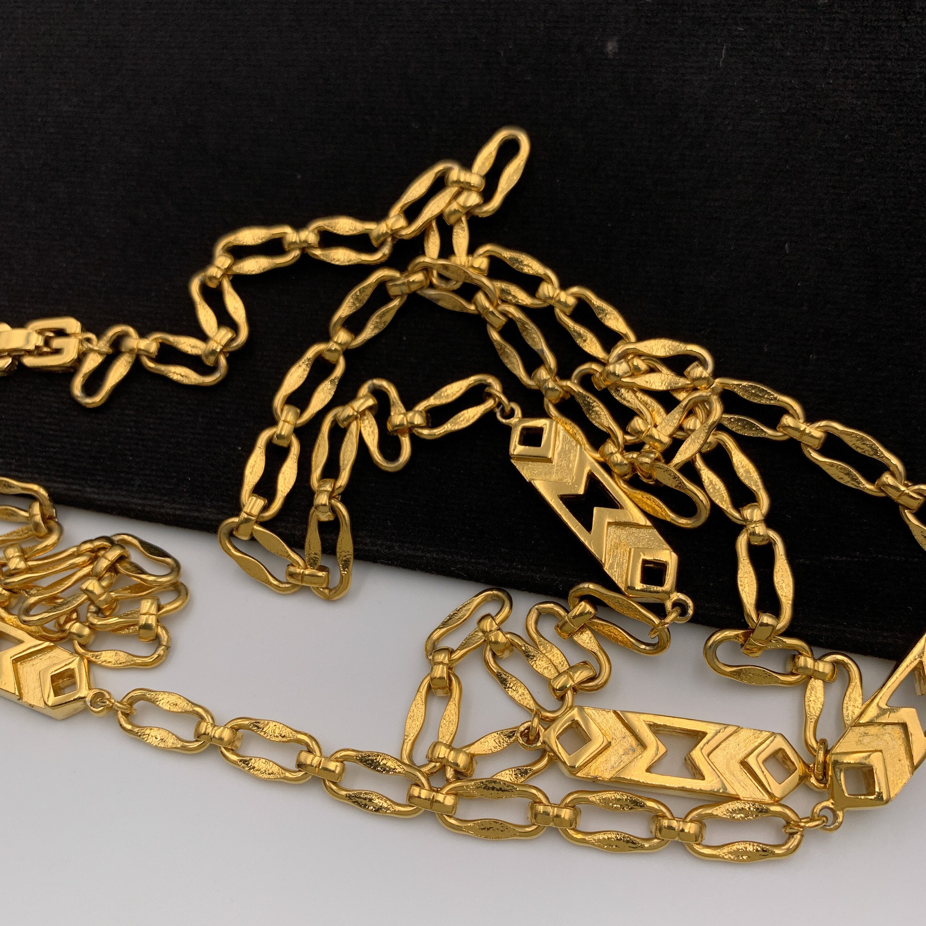 GIVENCHY Vintage Gold Plated Long Chain Necklace - Etsy Canada