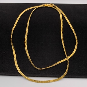 GIVENCHY Vintage Gold Plated Chain Long Necklace