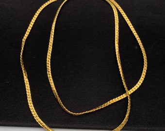 GIVENCHY Vintage Gold Plated Chain Long Necklace