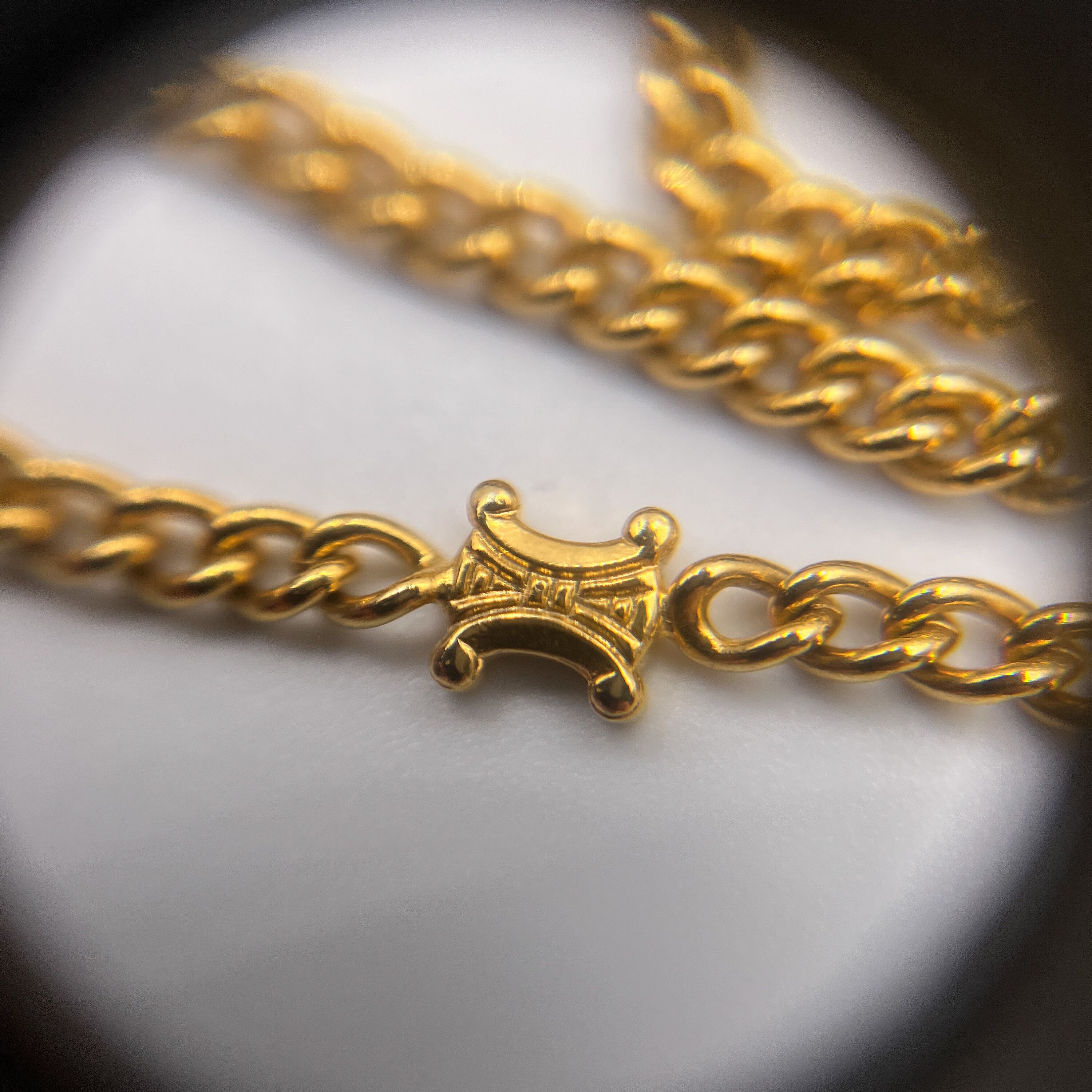 CELINE Vintage Triomphe Logo Charm Glasses Chain - Etsy