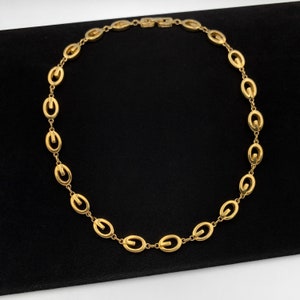 GIVENCHY Vintage G link logo gold Chocker Necklace