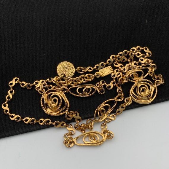 Yves Saint Laurent Vintage Gold Plated Long Neckl… - image 4