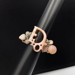 Christian Dior Vintage Dior Logo Pearl Ring Size 6 - Etsy