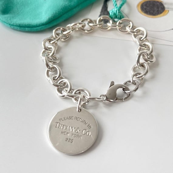 【TIFFANY&Co.】レア TRINITY BRACELET SILVER Tiffany & Co. Man's Sterling Silver ID Bracelet, 8 1/4” Long