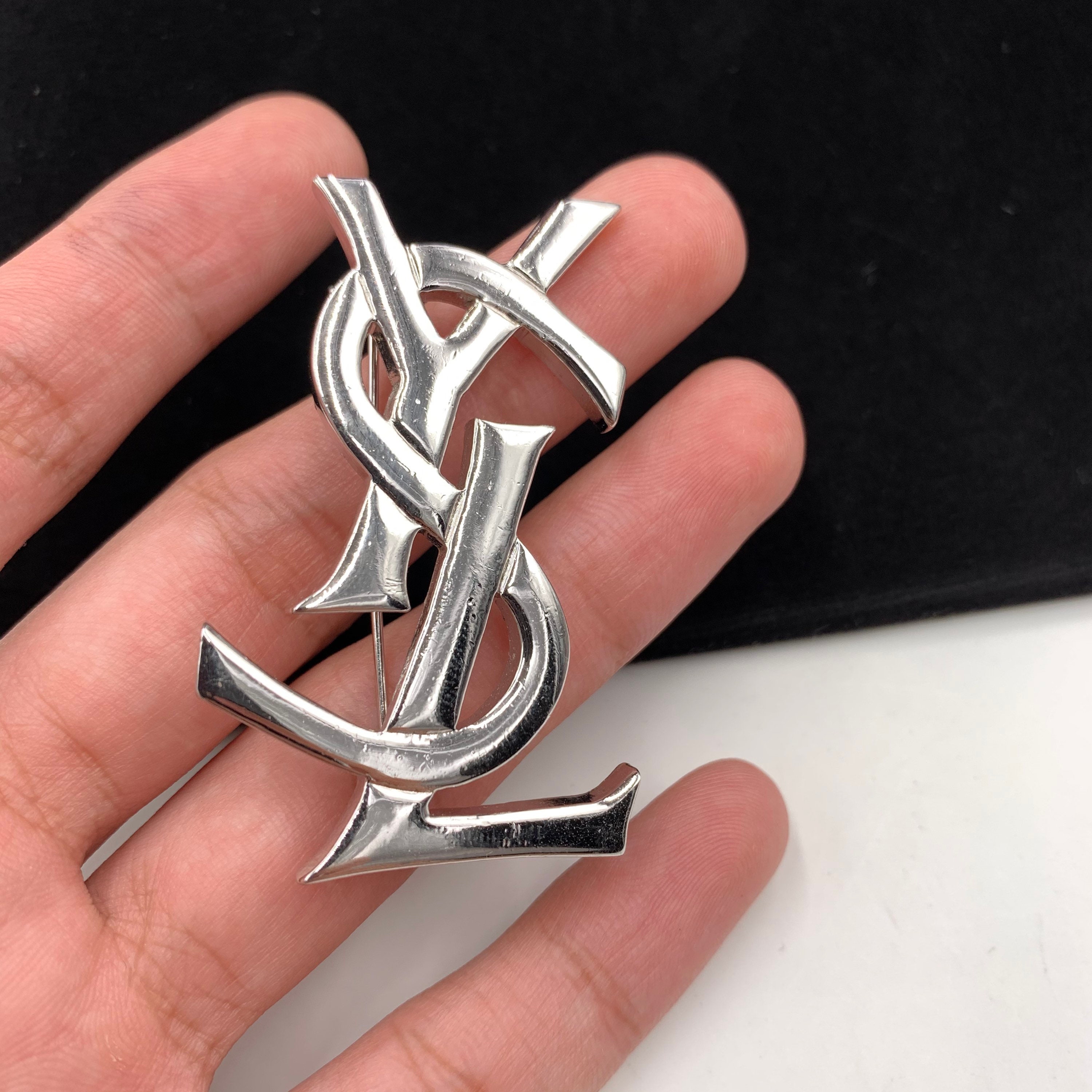 YSL Vintage ysl Brooch Etsy