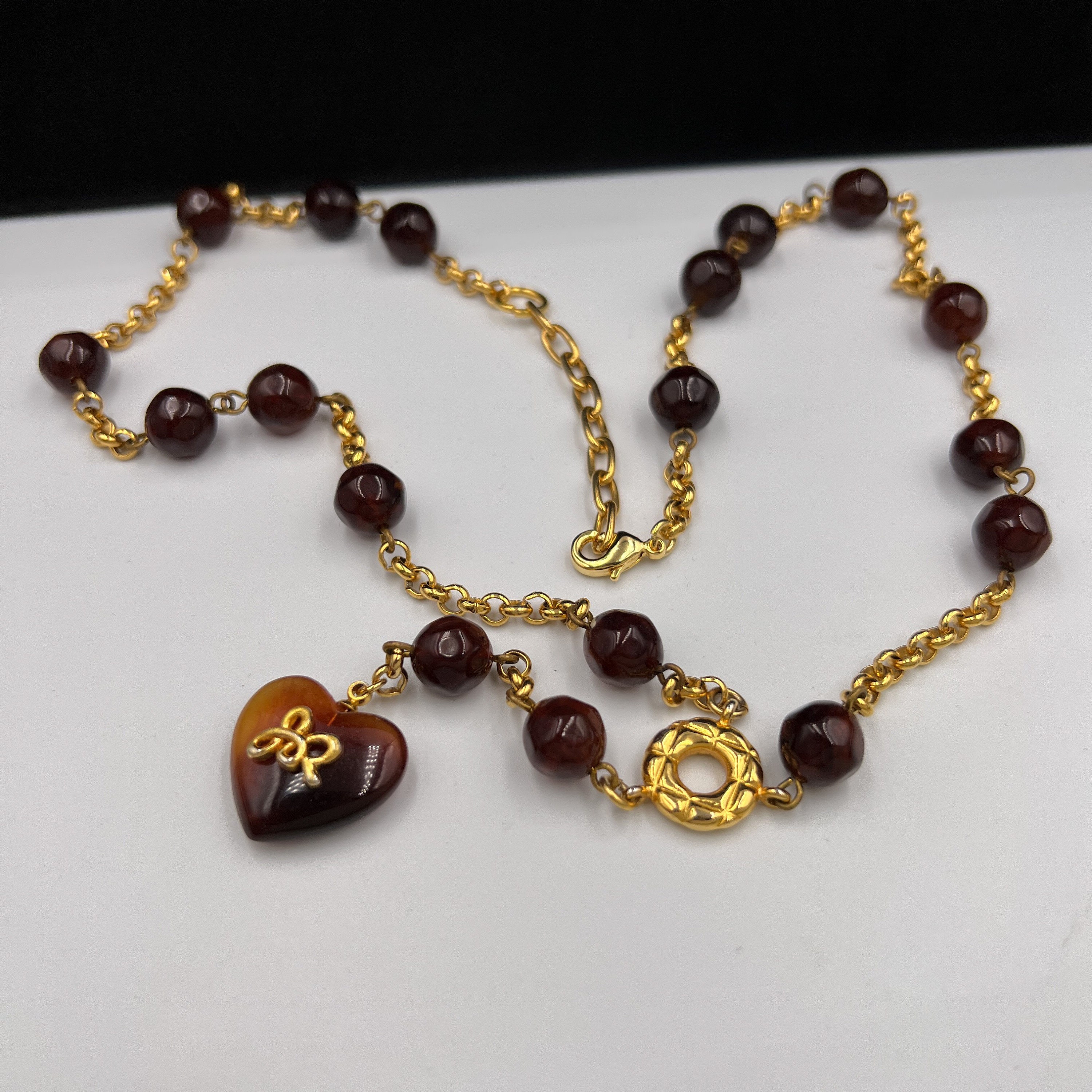 SONIA RYKIEL Vintage Beaded Chain Link Necklace - Etsy