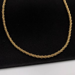 GIVENCHY Vintage Gold Plated Twist Chain Choker Necklace
