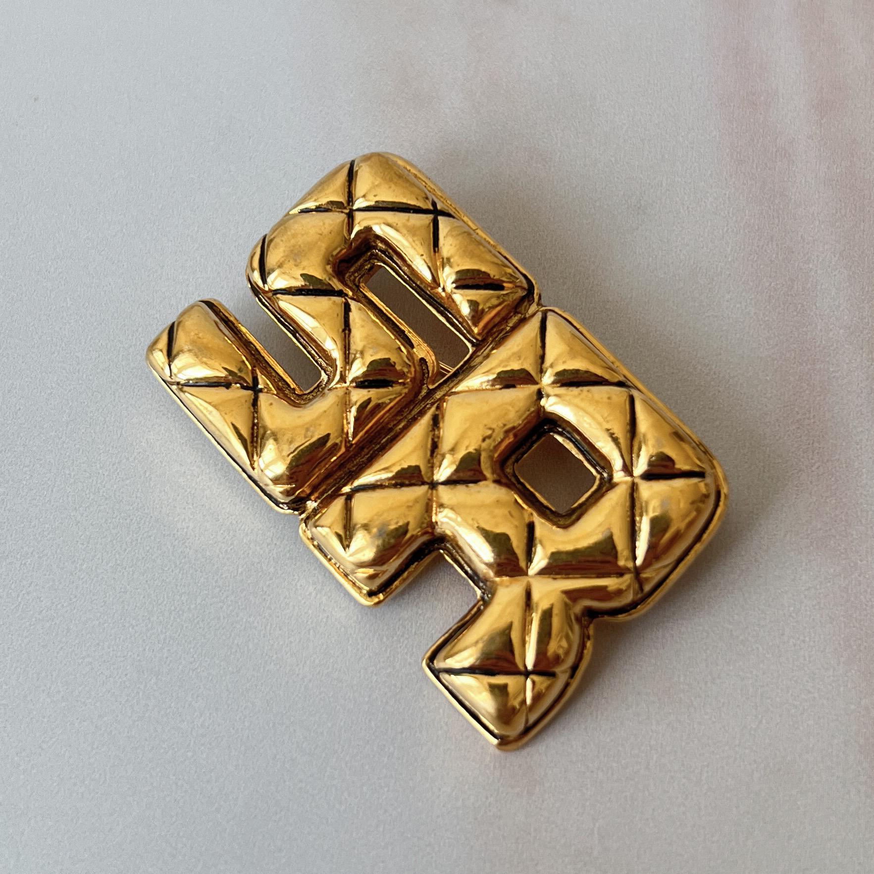ソニア リキエル ヴィンテージ ゴールド メッキ ブローチ - Etsy 日本