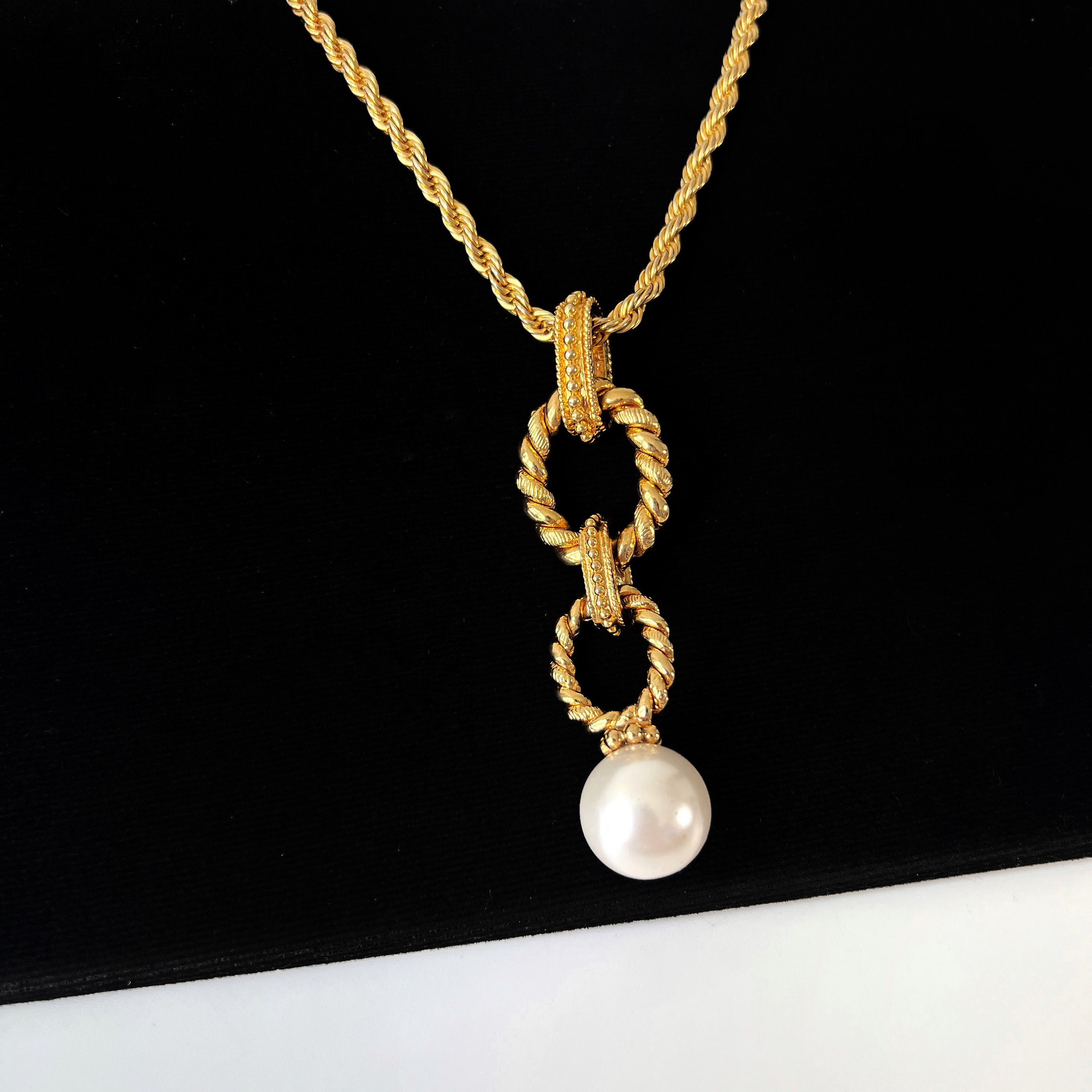 SONIA RYKIEL Vintage Faux Pearl Choker Necklace - Etsy