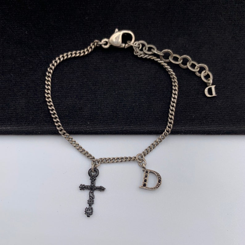 Christian Dior Gothic Cross Bracelet 