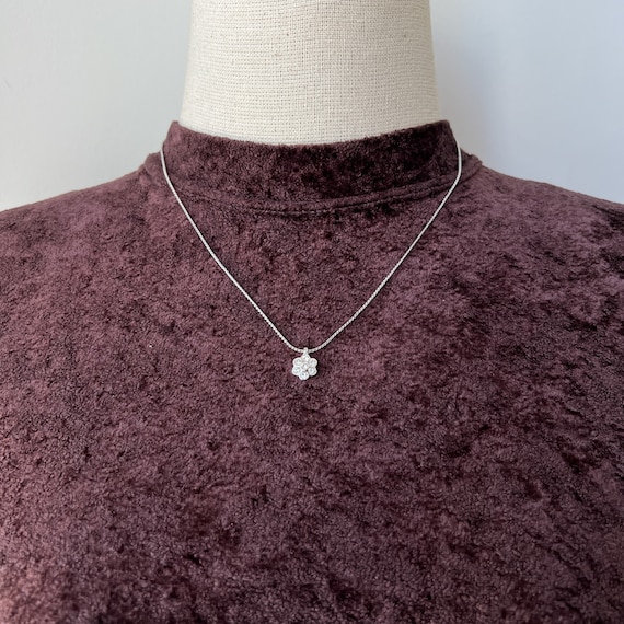 Christian Dior フラワー ハート ネックレス Christian Dior Heart Flower Crystal Pendant Necklace - Etsy