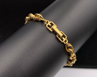 506.490おまとめジバンシィ ブレスレット ゴールド ツイストチェーン GIVENCHY ヴィンテージ ゴールドメッキ ツイストチェーンブレスレット
