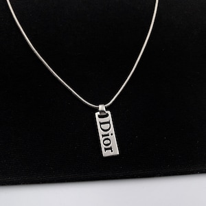 ら*む様 最終値下げ【超美品】Diorロゴネックレス クリスタル クリスチャン ディオール ヴィンテージ DIOR メッキ ロゴ ネックレス