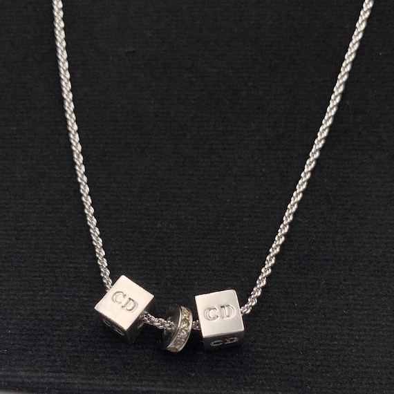 Christian Dior Cube CD Charm Necklace Etsy Australia