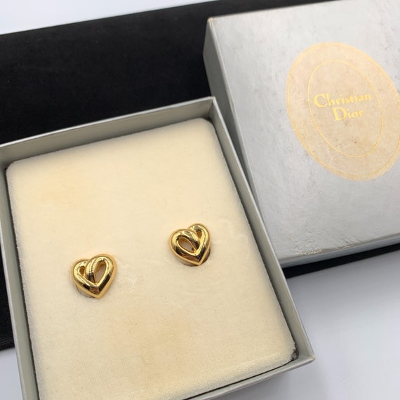 Dior earrings heart hotsell