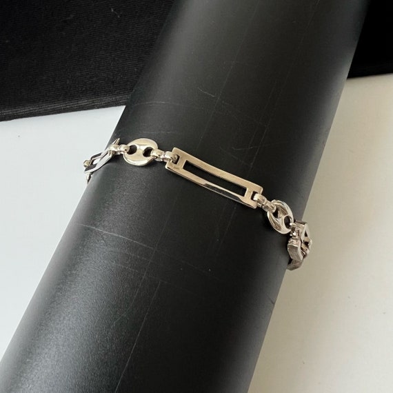 GIVENCHY Vintage Silver Plated Chain Bracelet - image 2