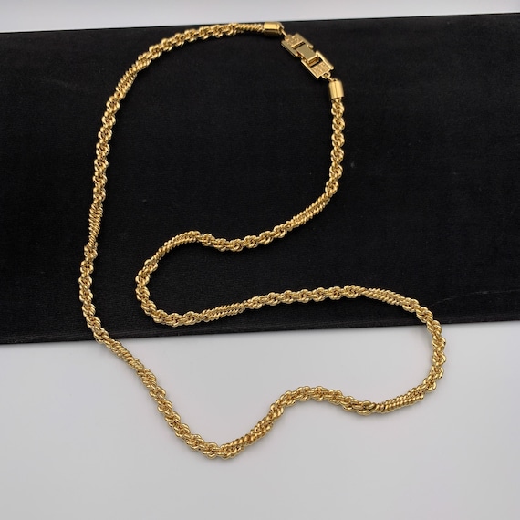 アクセサリー Vintage GIVENCHY Long Necklace Gold GIVENCHY Vintage Gold Plated Long Chain Necklace - Etsy