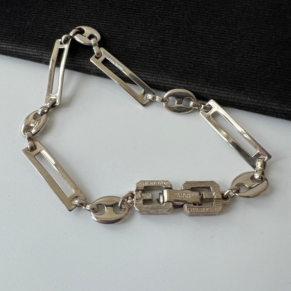 GIVENCHY Vintage Silver Plated Chain Bracelet - image 5