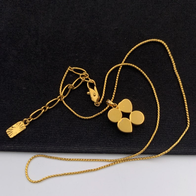 YSL Vintage Gold Plated Pendant Necklace