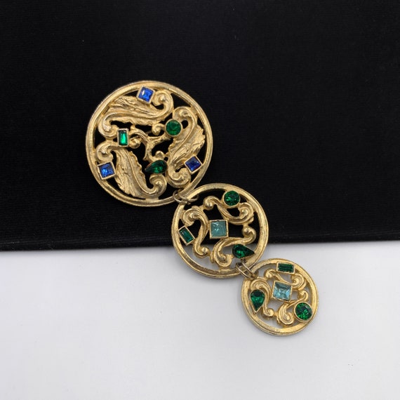 YSL Vintage Baroque Gripoix Brooch