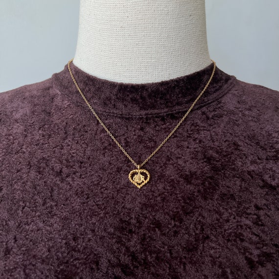 Christian Dior Vintage DIOR with heart logo penda… - image 2